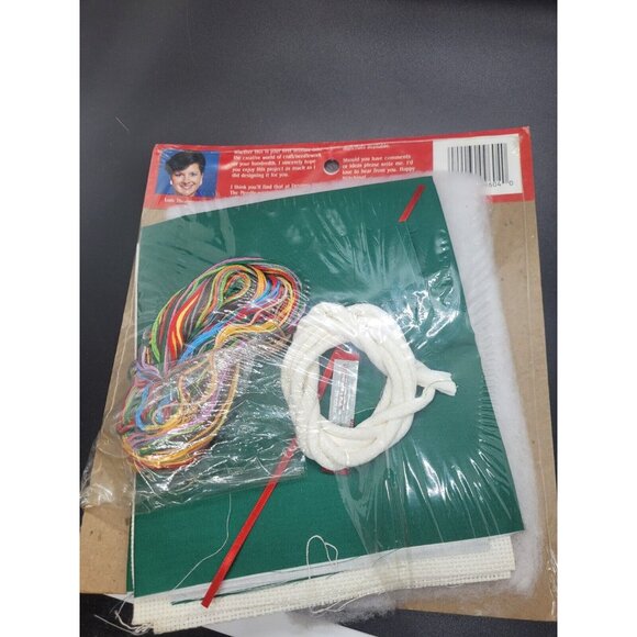 Vtg Christmas Stocking Cross Stitch Kit Tree Ornaments Toys Holiday Gift Retro - Picture 4 of 4
